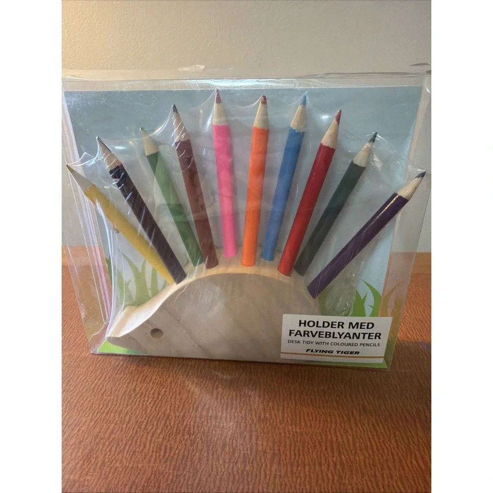Flying Tiger Hedgehog Colored Pencil Holder